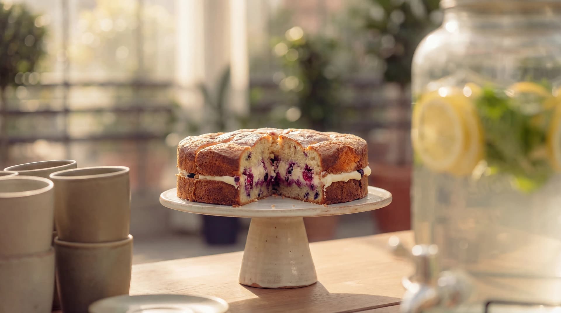 Kuchen auf der Tafel im Schattenhaus